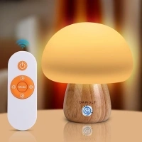 7 Colors Mushroom Lamp, Silicone Mushroom Night Light for Kids, Tap Night Light with Remote