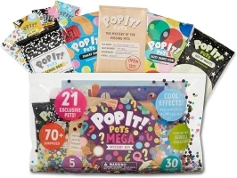 Pop It! Pets - Season 2 - The MEGA Pack - The Ultimate Sensory Fidget Toy - Popping Bubbles and Adorable Characters - Collector map with Cards and Stickers from Buffalo Games