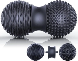 FitBeast Peanut Massage Ball, Trigger Point Massage Ball & Lacrosse Ball for Physical Therapy, Deep Tissue Massage Tool For Foot Massage, Muscle Relief, Myofascial Release