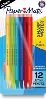 Paper Mate SharpWriter Mechanical Pencils 0.7 mm HB Number 2 Pencil Lead, School Supplies, Office Supplies, Classroom Must Haves, College School Supplies, Assorted Colors, 12 Count