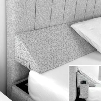 XL Triangle Bed Wedge Pillow for Headboard Gap (0-10") - King Size - Fills The Gap Between Mattress and Headboard - Bed Gap Filler