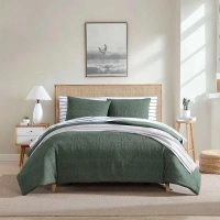 Nautica - Twin Comforter Set, Embossed Microfiber Bedding with Matching Sham, All Season Home Decor, Oeko-Tex Certified (Point Harbor Green, Twin)