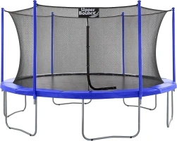 Machrus Upper Bounce Trampoline 7.5FT 9FT 10FT 12FT 14FT 15FT 16FT, Recreational Trampolines with Enclosure- ASTM Approved- Outdoor Trampoline for Kids and Adults with Safety Net and Spring Padding