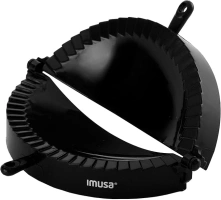 IMUSA USA Jumbo IMU-71006W Easy to Use Plastic Empanada Mold, Black