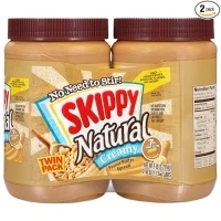 SKIPPY Natural Creamy Peanut Butter Spread Twin Pack 2-Pack, 5 LB