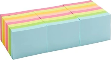 Amazon Basics Mini Rectangular Sticky Notes, 1.5 x 2-Inch, Assorted Colors, 24-Pack