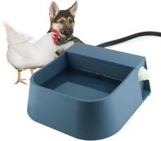 NAMSAN Auto-Fill Heated Water Bowl for Outdoor Cats, Heated Dogs Waterer Provides Drinkable Water in Winter, Automatic Water Thermal-Bowl for Chickens Rabbits Bird Bath, Heated Pet Bowl Auto Water