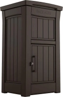 Keter Delivery Box for Porch with Lockable Secure Storage Compartment to Keep Packages Safe, One Size, Brown