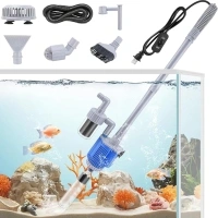 Aquarium Vacuum Gravel Cleaner, Gravel Vacuum for Aquarium, Electric Fish Tank Vacuum Gravel Cleaner, Multi-Functional Removable Aquarium Cleaning Tools,110V/28W