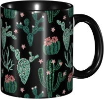 Yrebyou Cactus Coffee Mug Funny Ceramic Tea Cup Dishwasher and Microwave Safe for Office and Home Kitchen Novelty Presents for Women Men