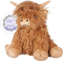 Highland Cow Stuffed Animals, Microwavable Stuffed Animals Heating Pad for Cramps & Pain, Lavender Scented Highland Cow Plush for Stress Relief, Stuffed Cow Gifts Plush Toys, Highland Cattle