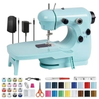 HOMWOO Mini Sewing Machine for Beginner, Dual Speed Portable Sewing Machine with Extension Table, Stitch, Sewing Kit for Household