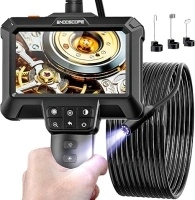 Endoscope Camera with Light - IP67 Waterproof Borescope Camera with 8 Adjustable LED Lights | 4.3" LCD Screen Borescope | HD 1080P Inspection Camera with 16.5ft Semi-Rigid Cord Tools for Men