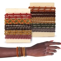 AIERSA Boho Hair Ties, 4 Bracelet Styles Hair Bands for Women