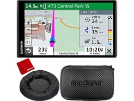 Garmin DriveSmart 55 & Traffic 5.5" Display GPS Navigator with Case and Mount Bundle