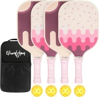 Fiberglass Pickleball Paddles Set of 4 with 4 Pickleball Balls and Pickleball Bag, Pickleball Gifts for Beginners,Adults, Kids