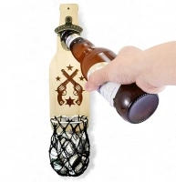 KingLive Bottle Opener - Funny Beer Bottle Opener with Wall Mounted Cap Catcher, Fun and Unique Gifts for Men, Dad, Father, Him, Perfect for Kitchen, Living Room, Bedroom, Outdoor, and Bar Decor