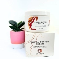 AllBoutHue Cocoa Butter & Vitamin E Healing Body Cream | Renewing, Moisturizing, Smoothing Dry and Sensitive Skin, 8 oz