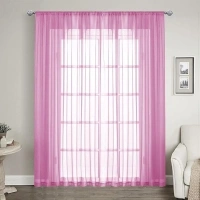 LOYOLADY Pink Sheer Curtains 108 inches Long 1 Panels Set Bedroom Sheer Curtains Sheer Curtain for Living Room 100" W x 108" L