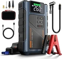 Car Battery Charger Jump Starter with Air Compressor, 2500A Jumper Box for Car Battery Portable Booster Jump Pack, 12V Jumpstart Combo 150PSI Car Tire Inflator Air Pump(Up to 7.5L Gas/6.0L Diesel)