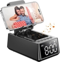 Birthday Gifts for Men Women, Cell Phone Stand Bluetooth Speaker with Anti-Slip Base, Hd Surround Sound, Cool Multi Functional Gadget, Unique Gift for Him, Her, Husband,Wife, Dad, Mom