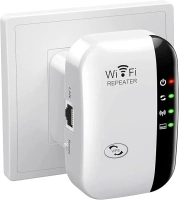 WiFi Extender Signal Booster Up to 5000sq.ft and 55+ Devices, WiFi Range Extender, Wireless Internet Repeater, Long Range Amplifier with Ethernet Port, 1-Key Setup, Access Point, Alexa Compatible