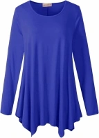 LARACE Womens Long Sleeve Flattering Comfy Tunic Loose Fit Flowy Top