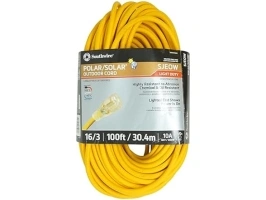 Southwire 12890002 1289SW0002 100ft 16/3 SJEOOW Polar/Solar St-ard Ext Cord, 100-Feet, Yellow, 100 Foot