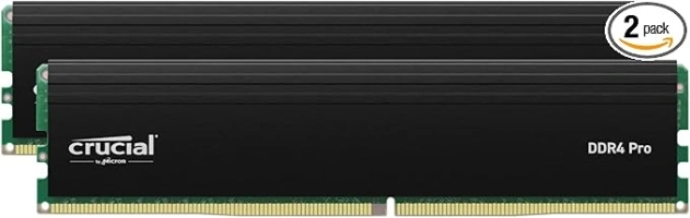 Crucial Pro RAM 32GB Kit (2x16GB) DDR4 3200MHz (or 3000MHz or 2666MHz) Desktop Memory CP2K16G4DFRA32A