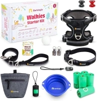 Barkingly. Puppy Essentials Dog Walking and Training Starter Kit for Puppies and Small Dogs. 15 Premium Accessories in a Brilliant Gift Box. Ideal for New Dog Owners Starting Training. Size S. Black.