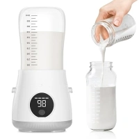 Portable Bottle Warmer for Travel, Leak-Proof Travel Bottle Warmer with Fast Heating Smart Temperature Control, Cordless Baby Bottle Warmer for Breastmilk or Formula