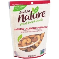 Back to Nature Premium Nut Mix - Cashew, Almond & Pistachio Blend, Dry Roasted with Sea Salt, Non-GMO High Protein Snacks, 9 Ounce