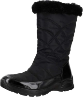 Easy Street Womens Cuddle Pull On Round Toe Casual Boots Mid Calf Low Heel 1-2" - Black