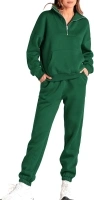 BTFBM Women 2 Piece Tracksuits Fall Winter 1/4 Zip Sweatshirt Jogger Pants Matching Lounge Sets Thick Sweatsuits Pockets