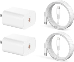 iPhone Charger 2 Pack 20W PD USB C Adapter and 6 FT USB C to Lightning Cable iPhone Charger Fast Charging Compatible with iPhone 14 13 12 11 Pro Max XR XS X i Pad More