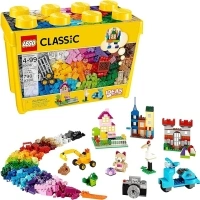 LEGO Classic Large Creative Brick Box 10698 Building Toy Set, Toy Storage Solution for Home or Classrooms, Interactive Building Toy for Kids, Boys, and Girls