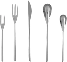 Fortessa Dragonfly 18/10 Stainless Steel Flatware 5 Piece Place Setting