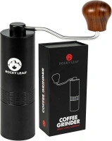 Manual Coffee Grinder, Capacity 25g with Adjustable Stainless Steel Burr Coffee Grinder Manual, Faster Grinding Espresso to Coarse for Office, Home (Brush)