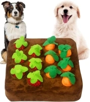 Carrot Dog Squeaky Toys, Hide and Seek Dog Toys for Small Dogs Dog Puzzle Toys, Interactive Dog Snuffle Toys for Boredom and Stimulating, Plush Dog Enrichment Toys for Large Medium Small Dogs