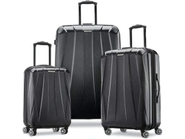 Samsonite Centric 2 Hardside Expandable Luggage with Spinners, Black, 3-Piece Set (20/24/28)