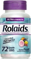 Rolaids Ultra Strength Antacid, 72 Chewable Tablets, Assorted Fruit, Ultra Strength Heartburn Relief