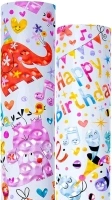 We Moment Baby Shower Wrapping Paper Baby Elephant Wrapping Paper Roll，17inx16.4ft Per roll (2Rolls) Happy Birthday Wrapping Paper For Baby Shower Gender Reveal First Birthday Wrapping Paper