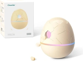 Cheerble Wicked Egg Automatic Interactive Treat Dispensing Pet Toy, 3 Interactive Feeding Modes for Dog IQ Training & Mental Stimulation, Unique Lights & Sounds, Replaceable Shell, USB Rechargeable