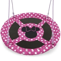 Disney Minnie Mouse 40-inch Saucer Swing – Includes Hardware for Swing Set or Tree Attachment