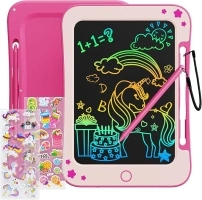 LCD Writing Tablet for Kids, 8.5 Inch Toddler Doodle Board, Drawing Tablet, Reusable Electronic Pads Educational and Learning Toy Gift for 2-8 Years Old Boy and Girl(Pink)