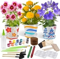 Paint & Plant Children’s Gardening Kit for Girls Boys Toys Garden Flower Gardening Gift for Kids Flower Pots Seeds Art Craft Grow Garden Planting Set for Kids Age 4 5 6 7 8 9 10 11 12 13 14 Years Old