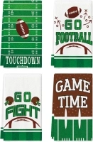 Artoid Mode Green Go Football American Court Game Time Kitchen Towels Dish Towels, 18x26 Inch Seasonal Touch Down Decoration Hand Towels Set of 4