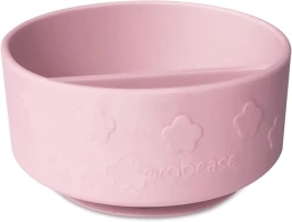 Grabease Baby Bowls Silicone Bowls for Toddler Baby Feeding Divided Bowl, Dishwasher and Sterilizer Safe, Pink