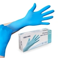 GMG SINCE1988 Exam Gloves,Blue Nitrile Gloves,Disposable Nitrile Gloves 4 Mil for House Cleaning, Food Preparation, Nursing, Auto Repair