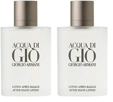 GIORGIO ARMANI Acqua Di Gio Pour Homme After Shave Lotion, 3.4-Ounce (Pack of 2)